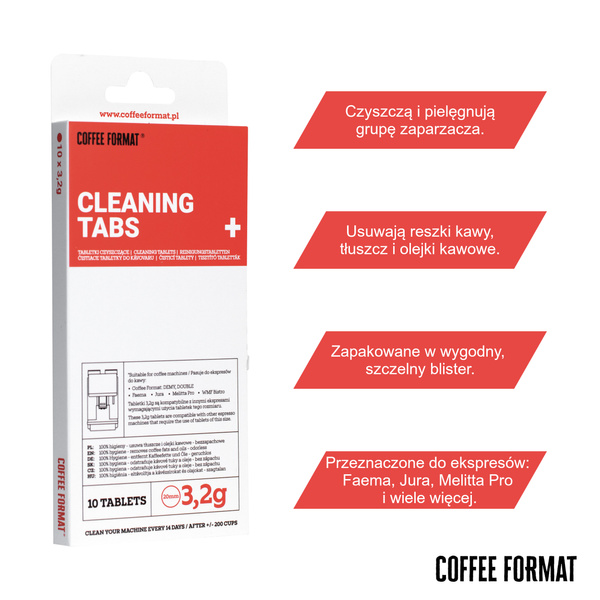 Coffee Format Cleaning TABS+ 10x3,2g Tabletki do czyszczenia ekspresów - obrazek 4