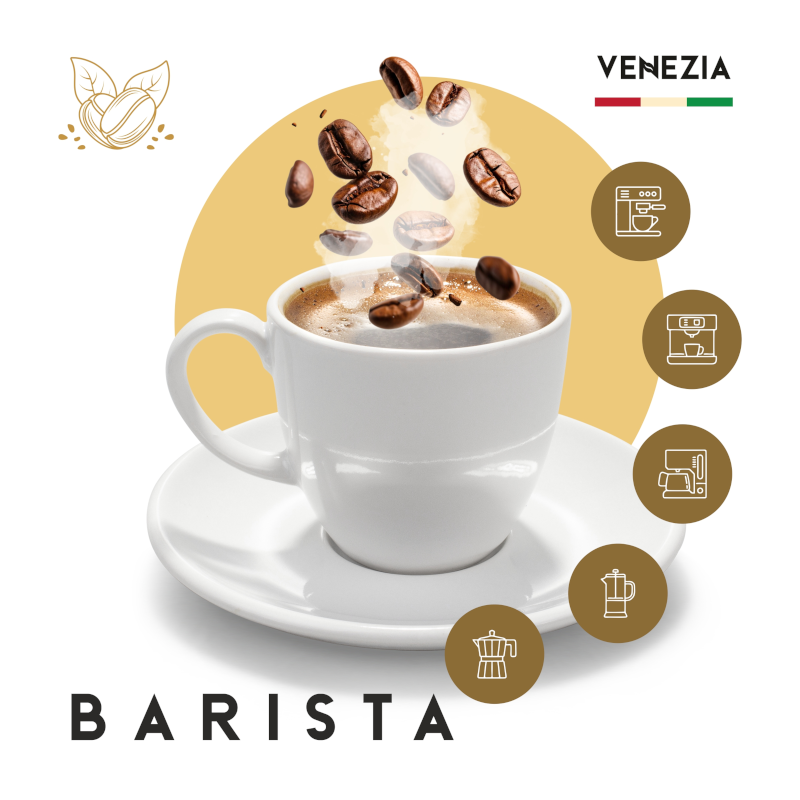 Kawa włoska ziarnista Venezia Barista Plus 1kg - obrazek 8