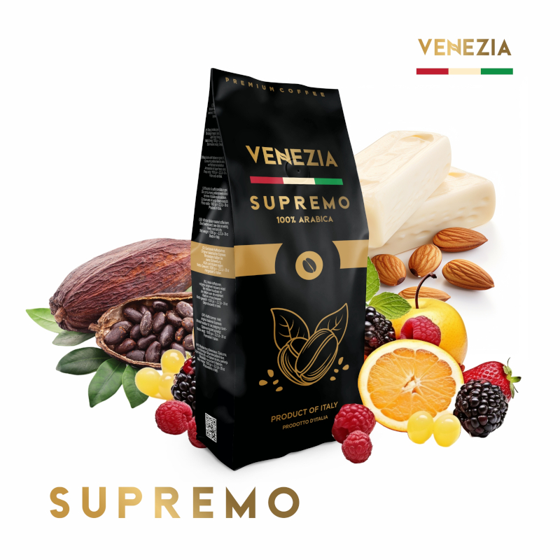 Kawa włoska ziarnista Venezia Supremo 100% Arabika 1kg - obrazek 4