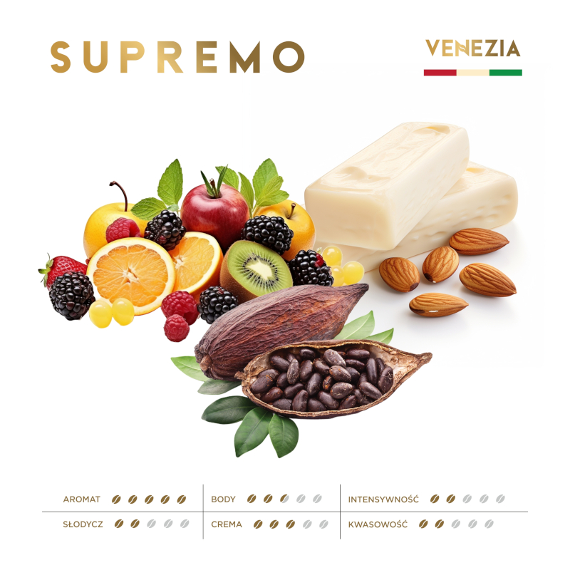 Kawa włoska ziarnista Venezia Supremo 100% Arabika 1kg - obrazek 5
