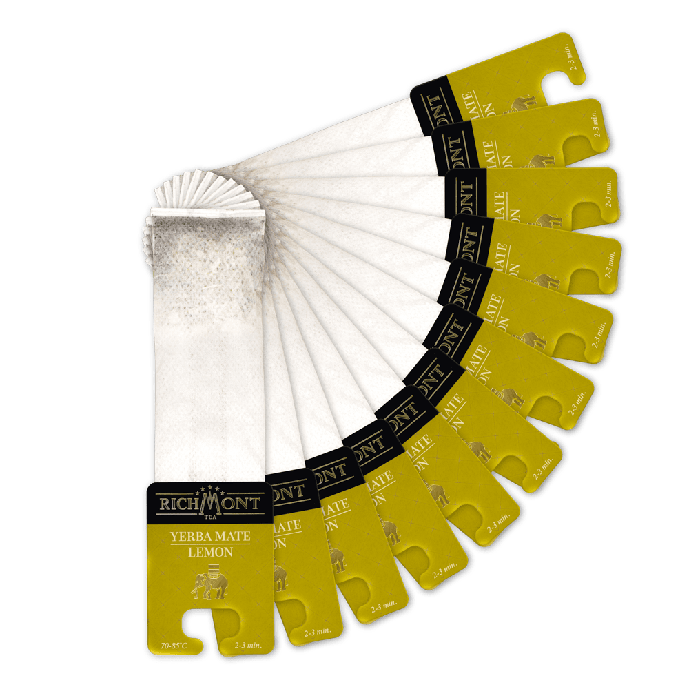 Herbata Richmont Yerba Mate Lemon 12 saszetek + SZKLANKA HOT - obrazek 3