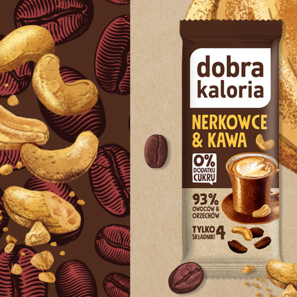 Baton owocowy nerkowce & kawa Dobra Kaloria 20szt - obrazek 2