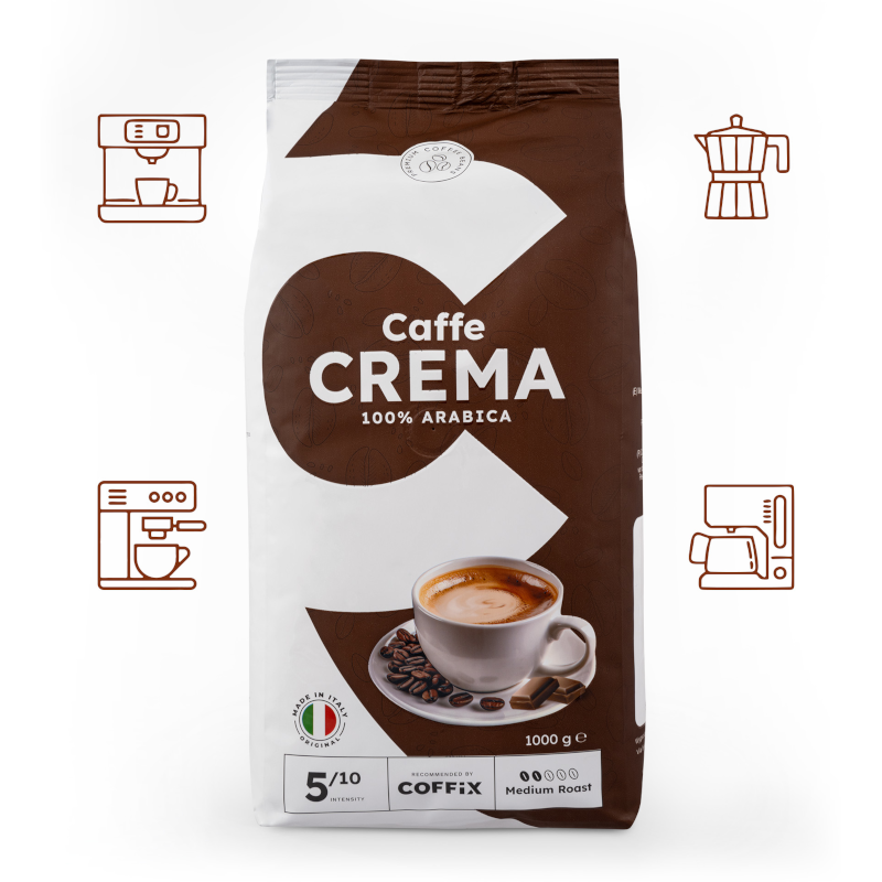 Kawa włoska ziarnista Caffe Crema 100% Arabica 1kg - obrazek 7