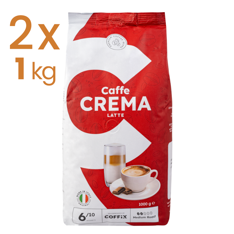 Kawa włoska ziarnista 2x 1kg Caffe Crema Latte - obrazek 3