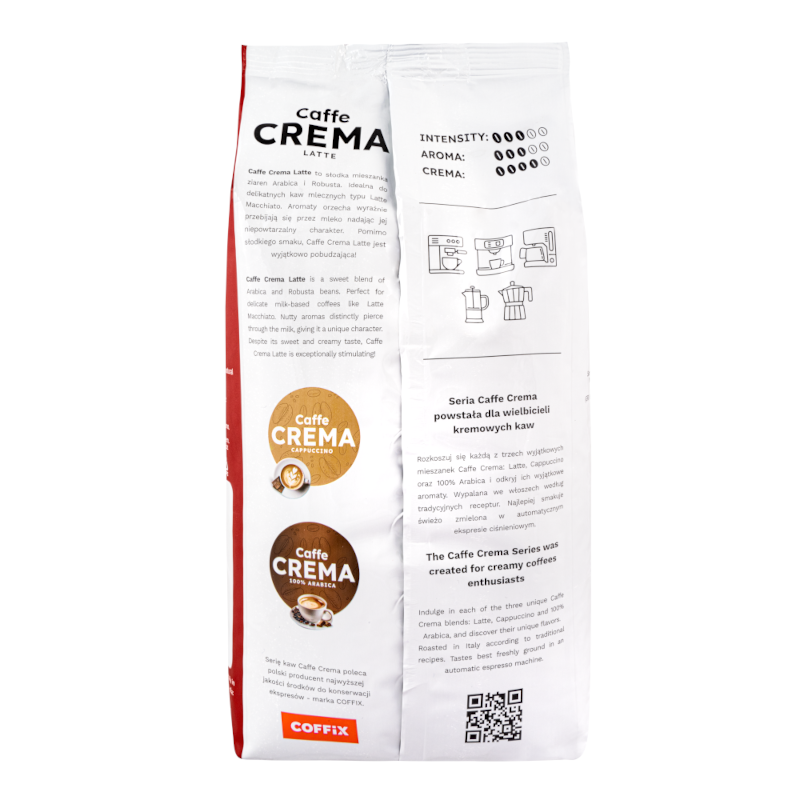 Kawa włoska ziarnista Caffe Crema Latte 1kg - obrazek 6