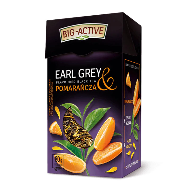 Herbata czarna liściasta Earl Grey & pomarańcza Big-Active - obrazek 2