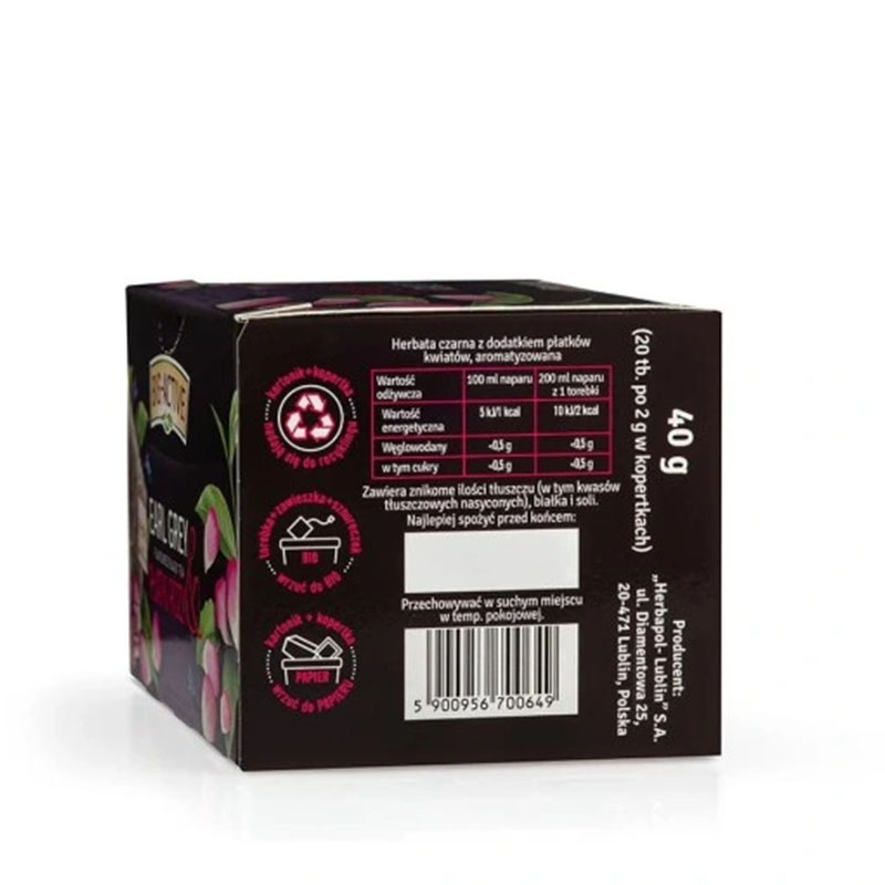 Herbata czarna Earl Grey & płatki róży Big-Active 20 torebek - obrazek 4