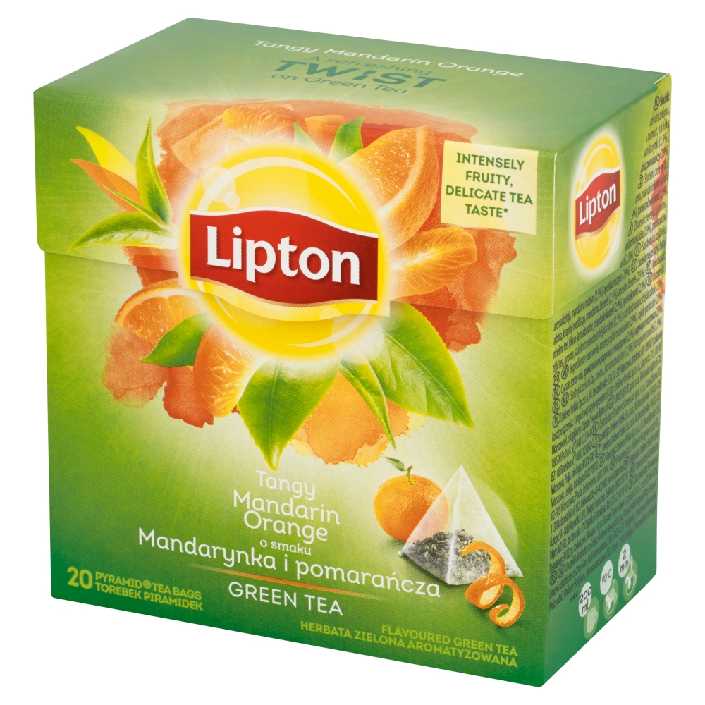 Herbata Lipton zielona mandarynka i pomarańcza piramidki 20tb