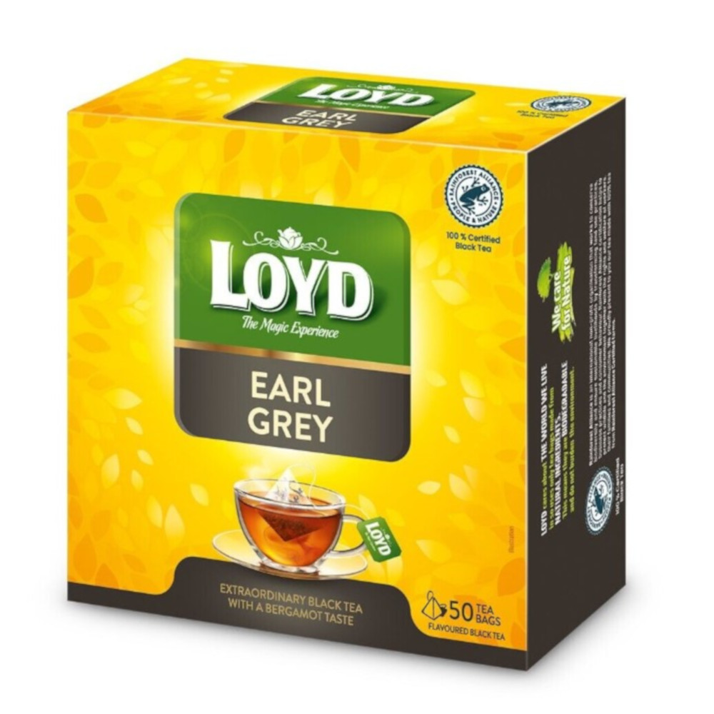 Herbata LOYD Earl Grey piramidki - 50 torebek