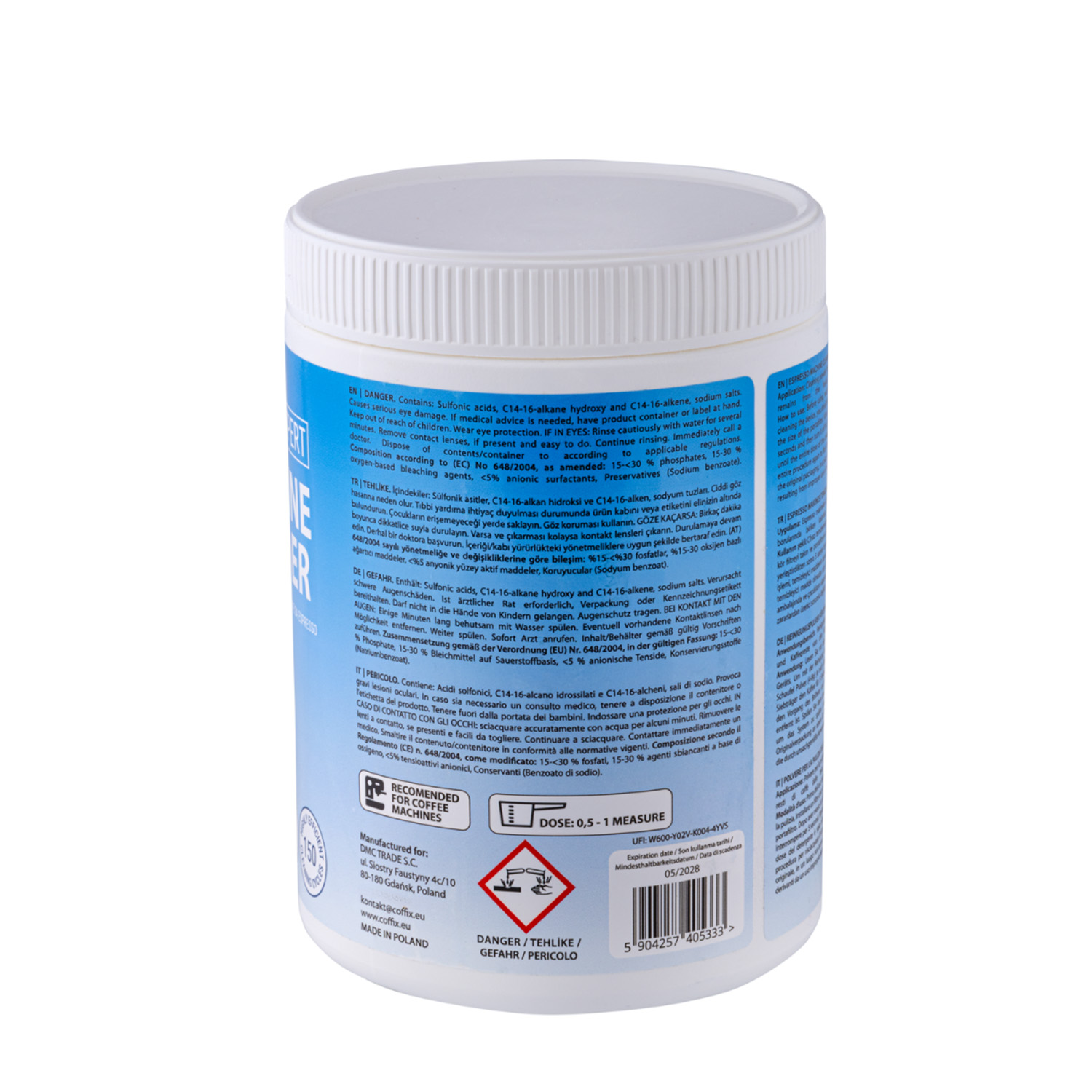 Proszek do czyszczenia ekspresów kolbowych 900g COFFIX - obrazek 2