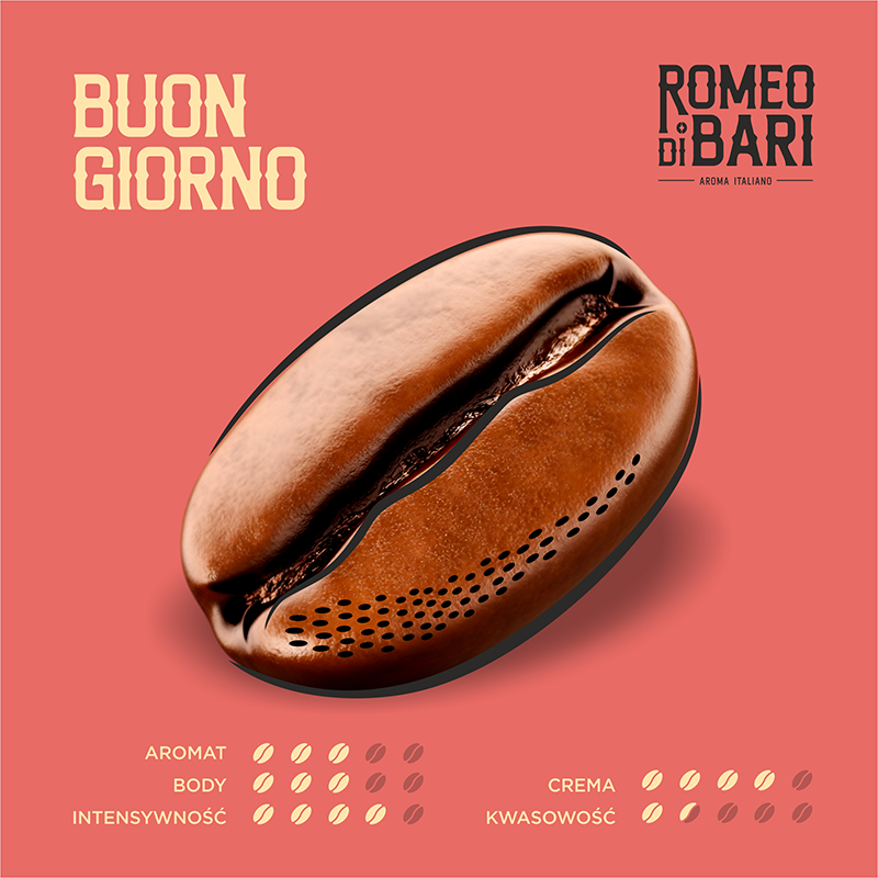 Kawa ziarnista Romeo Di Bari Buongiorno 1kg - obrazek 7