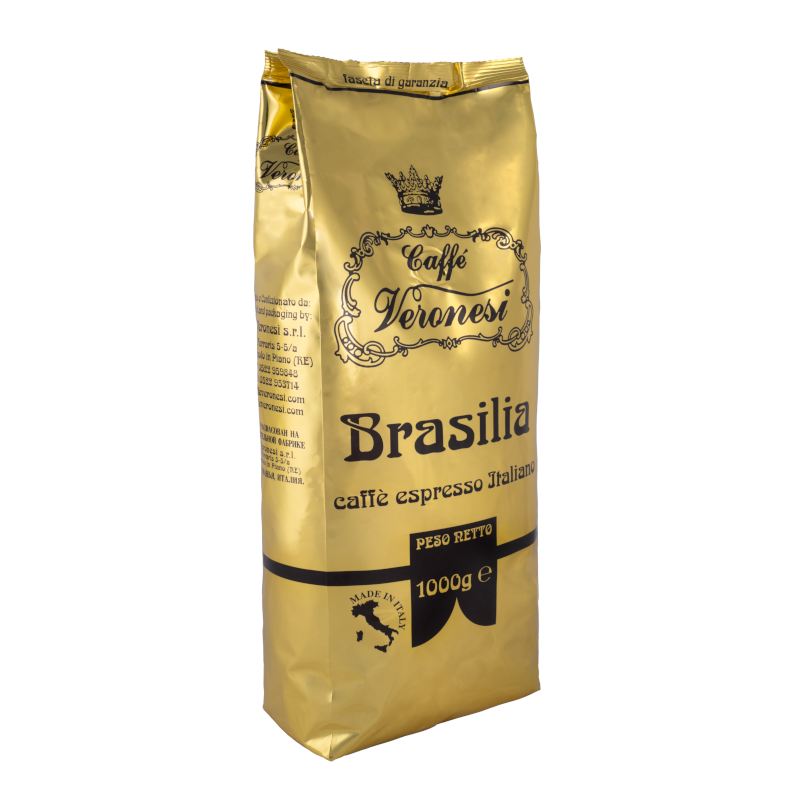 Kawa włoska ziarnista Veronesi Brasilia 1kg - obrazek 2
