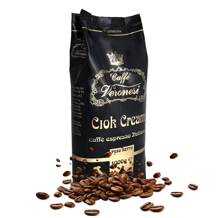 Kawa włoska ziarnista Veronesi Ciok Cream 1kg - obrazek 5