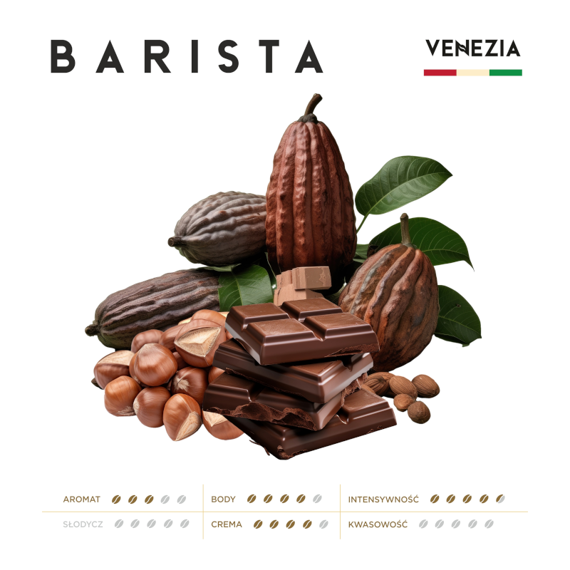 Kawa włoska ziarnista Venezia Barista Plus 1kg - obrazek 6