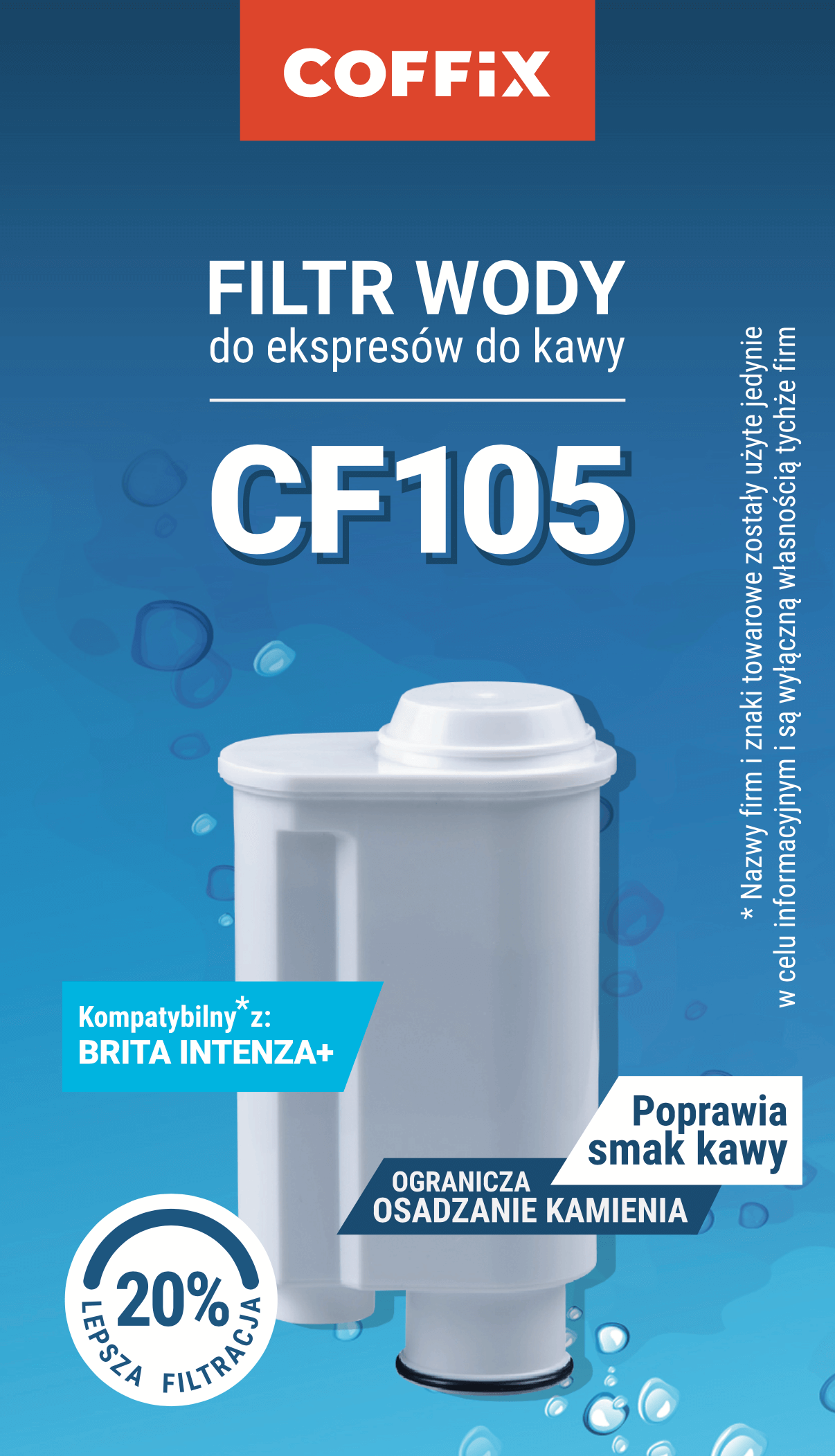 Filtr wody do ekspresu SAECO PHILIPS Brita Intenza+ (zamiennik) COFFIX CF105 - obrazek 6