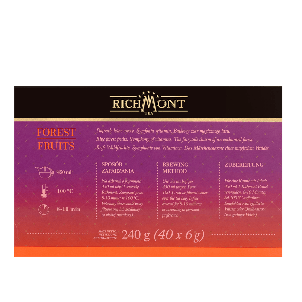 Herbata Richmont Forest Fruits 40 saszetek - obrazek 4
