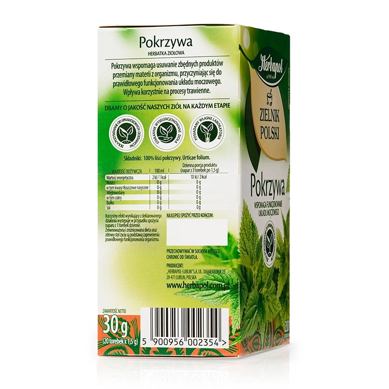 Herbapol Herbata Zielnik Polski - Pokrzywa 20tb - obrazek 3