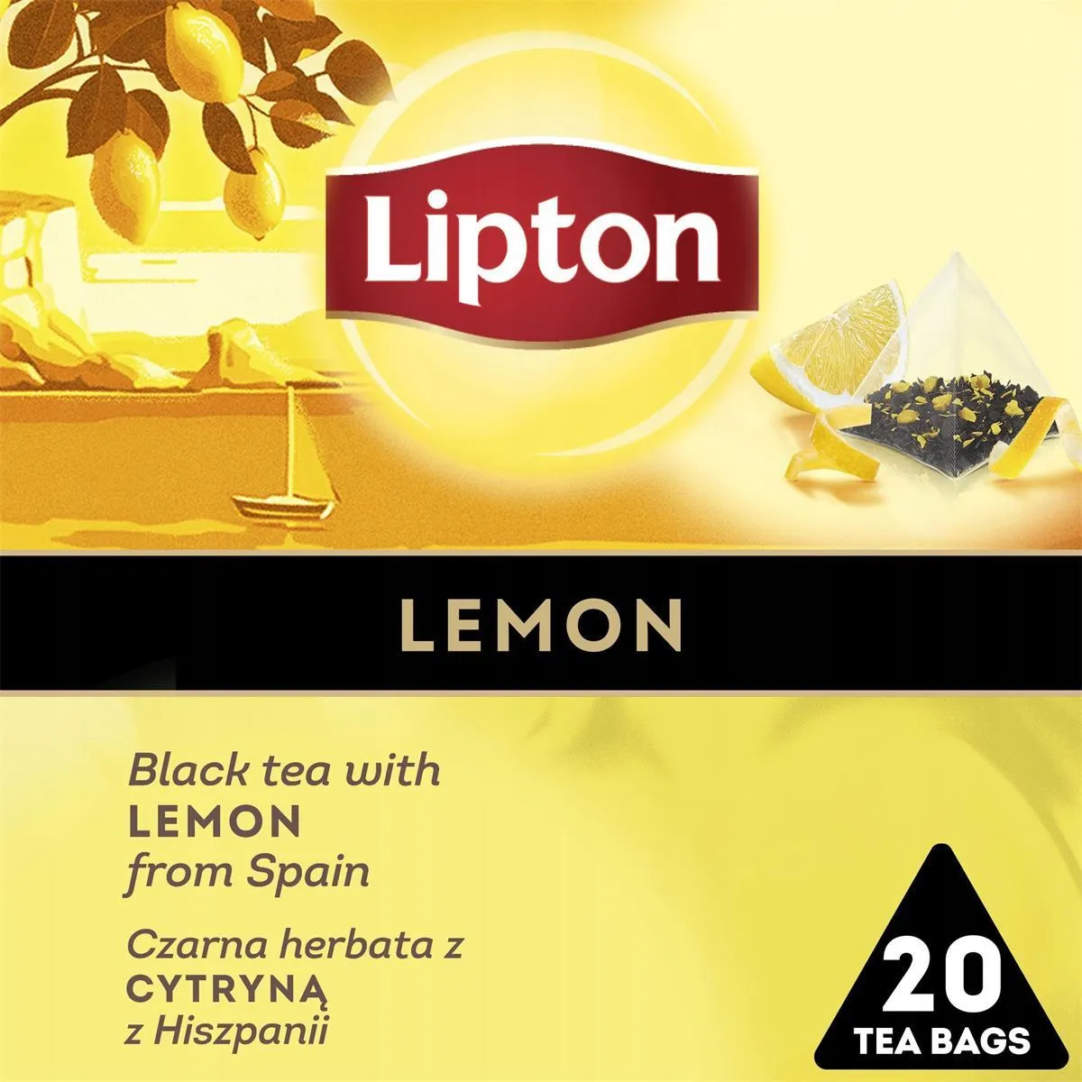 Herbata Lipton czarna z hiszpańską cytryną 20 saszetek - obrazek 7