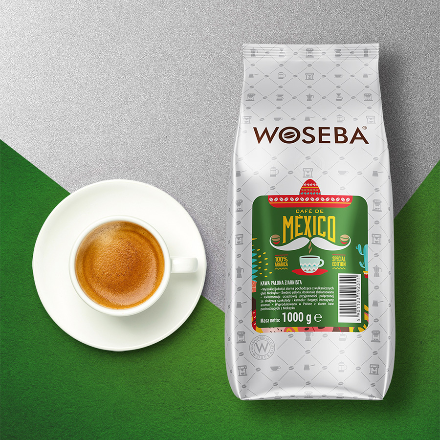Kawa ziarnista WOSEBA Cafe de Mexico 1kg - obrazek 3