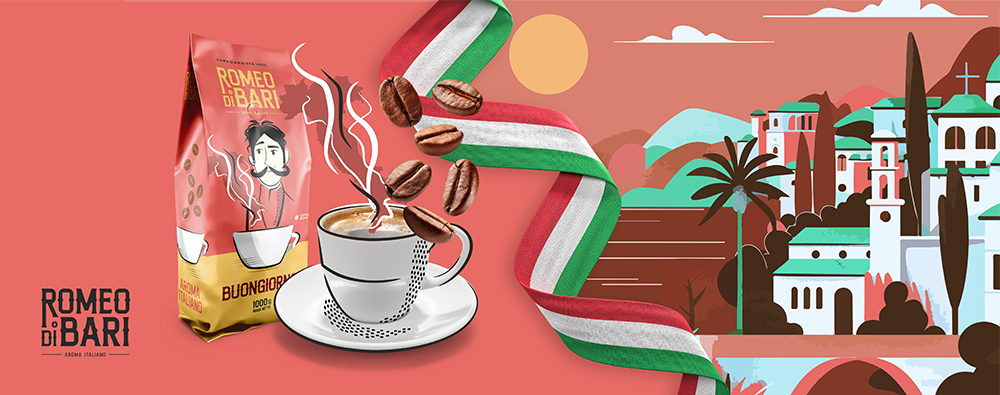 Kawa ziarnista Romeo Di Bari Buongiorno 1kg - obrazek 9