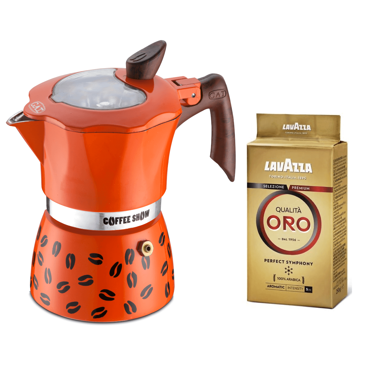 Kawiarka Coffee Show G.A.T. (3tz) + Lavazza Oro 250g - Zestaw