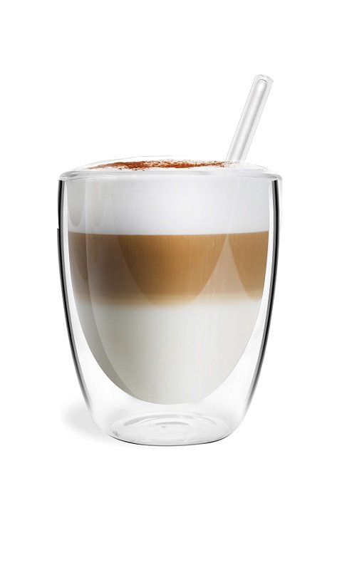 Szklanki termiczne 320 ml + szklane słomki w zestawie Vialli Design 6szt - obrazek 2