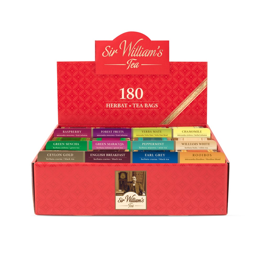 Tekturowy Prezenter z Herbatami Sir William's Tea 180szt - obrazek 2