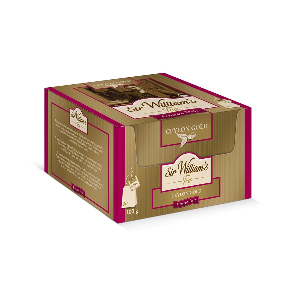 Czarna Sir William’s Tea Ceylon Gold 50 saszetek