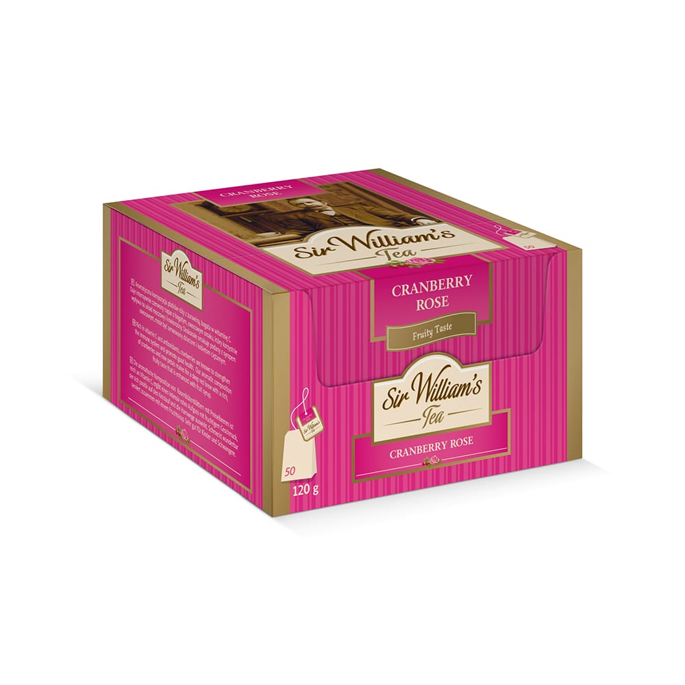 Herbata Sir William’s Tea Cranberry Rose 50 saszetek