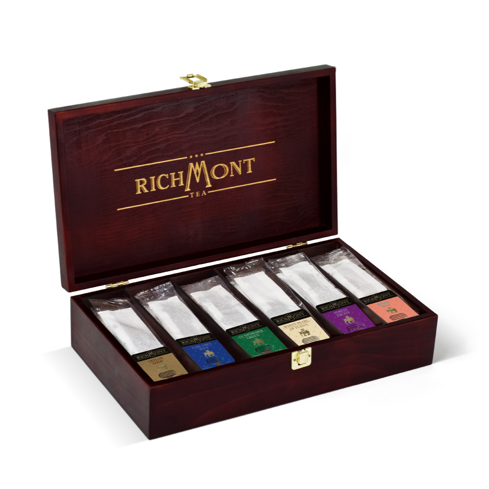Drewniana Skrzynka z herbatą Richmont