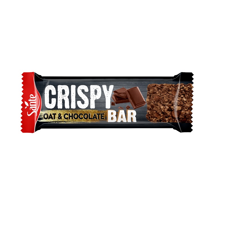 Baton Granola Crunchy Bar w czekoladzie SANTE 40g - 24 sztuk karton