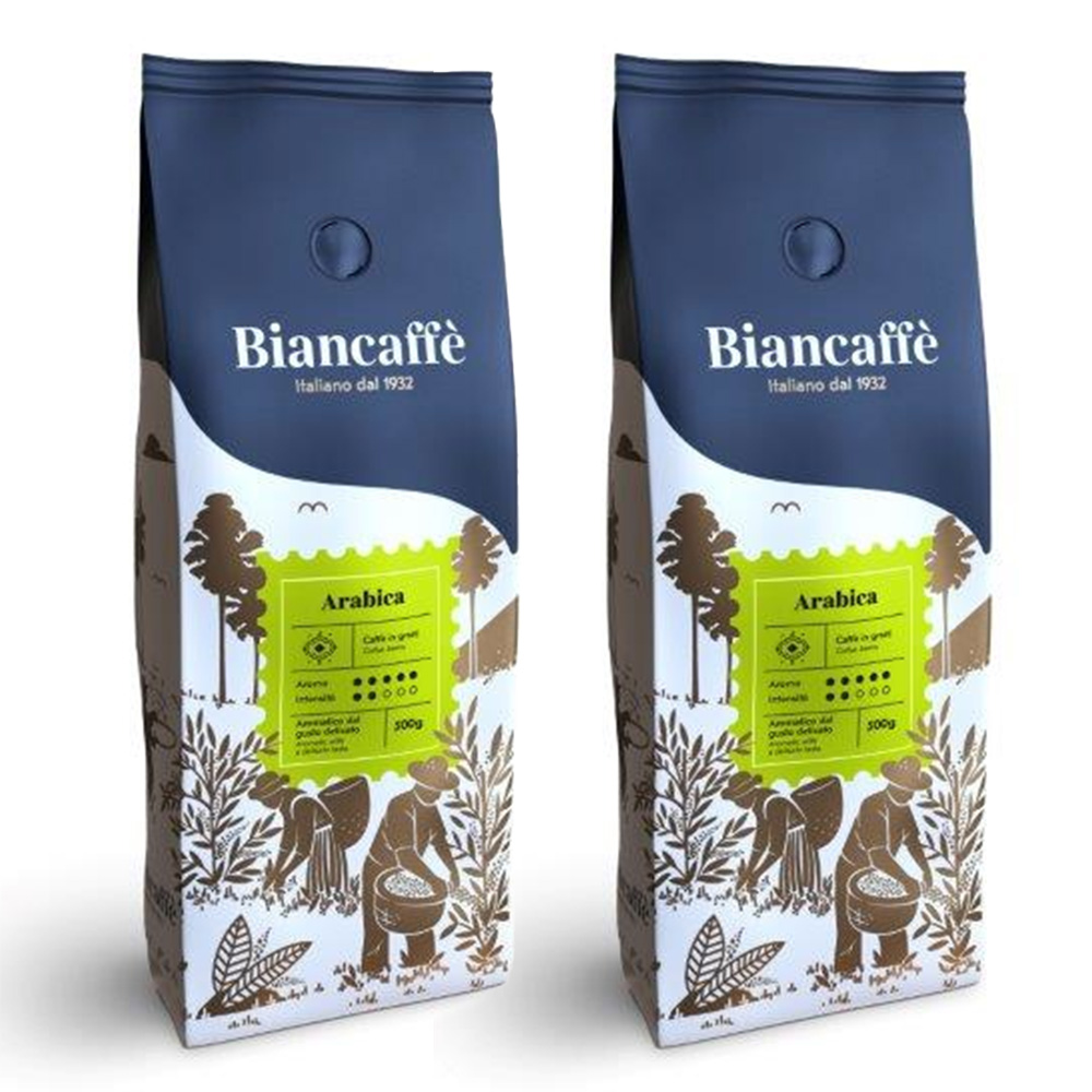 Kawa włoska ziarnista 2x 0,5kg Biancaffe Espresso Bar Arabica