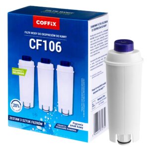 Filtr do ekspresu DeLonghi (zamiennik) COFFIX CF106 – opakowanie 3 szt.