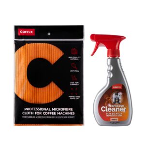 Zestaw do czyszczenia ekspresu – Płyn do mycia i Profesjonalna ściereczka