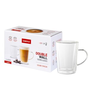Szklanki termiczne z uchem do Latte – COFFIX (2x340 ml)
