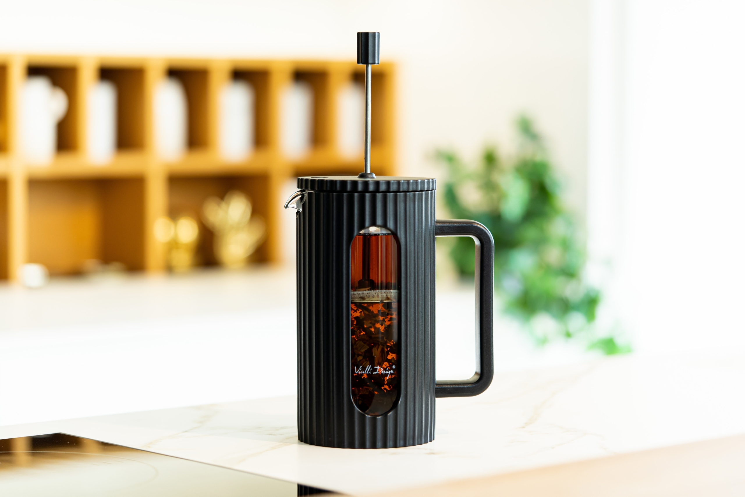 Zaparzacz do kawy i herbaty Czarny Livio 1000ml - obrazek 4