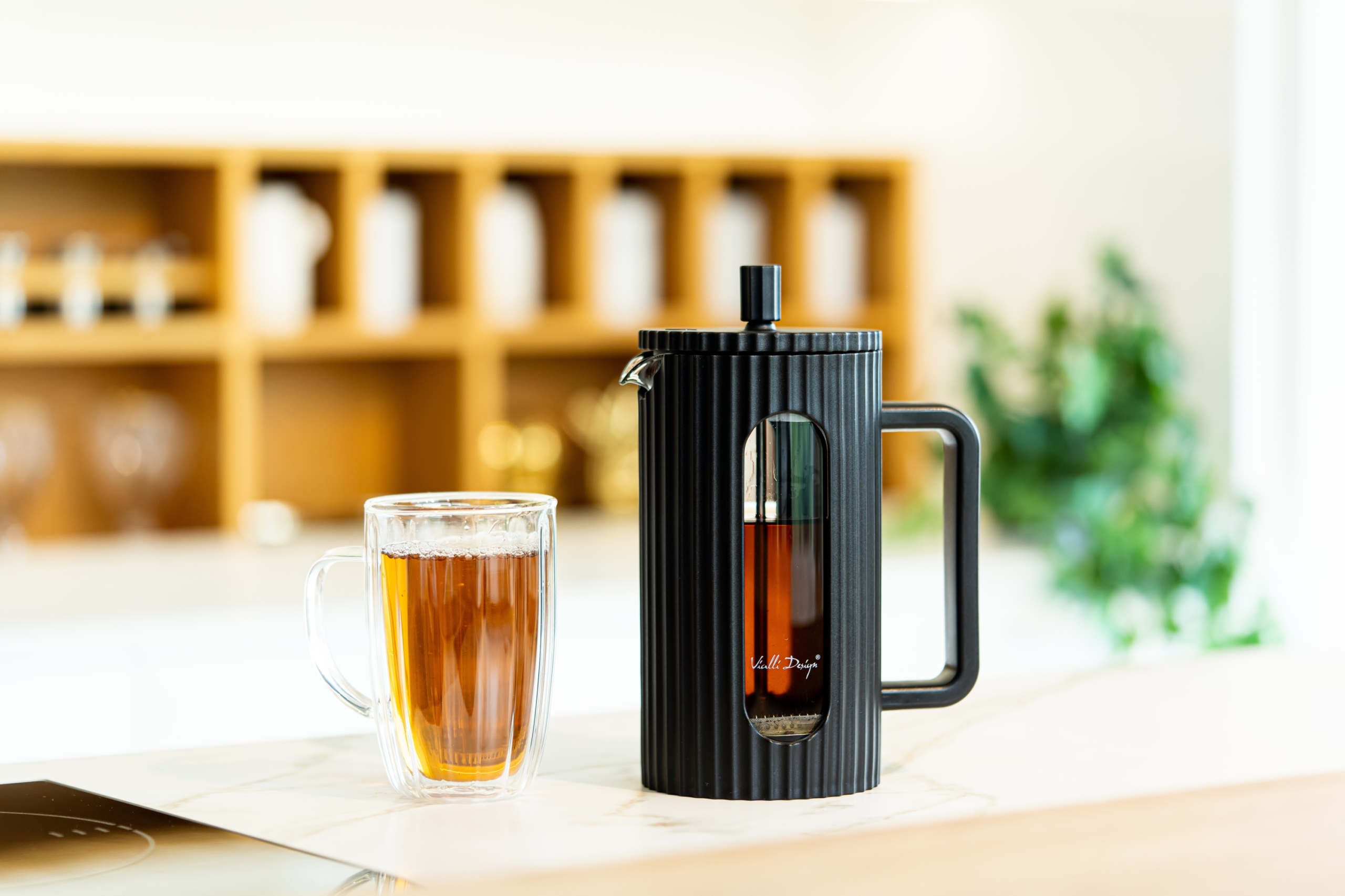 Zaparzacz do kawy i herbaty Czarny Livio 1000ml - obrazek 6